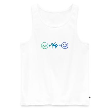 Hip-Hop-Tanz Geschenkidee für die Hip-Hop-Tänzerin - Männer Premium Bio Tank Top - Weiß - Vorne - AI Model Male 178 light (178cm)