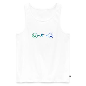 Cadeau ultime de frisbee pour le joueur ultime - Débardeur bio Premium Homme - blanc - Devant - AI Model Male 178 light (178cm)