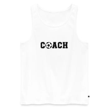 Football Coash - Débardeur bio Premium Homme - blanc - Devant - Michal (187cm)