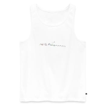 Posaune - Männer Premium Bio Tank Top - Weiß - Vorne - Michal (187cm)