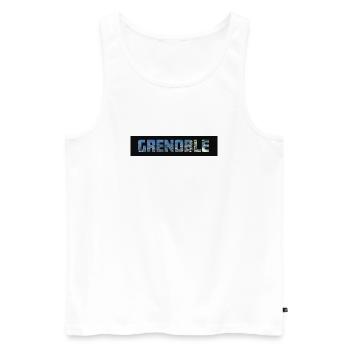 Grenoble - Débardeur bio Premium Homme - blanc - Devant - Michal (187cm)