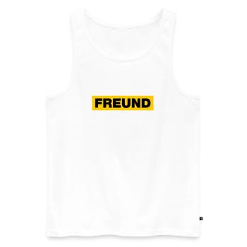 Freund - Männer Premium Bio Tank Top - Weiß - Vorne - AI Model Male 178 light (178cm)