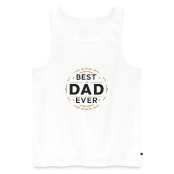 Best Dad Forever for Father's Day or Birthday - Men's Premium Organic Tank Top - white - Front - Michal (187cm)