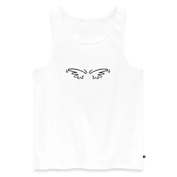 Balançoire - Débardeur bio Premium Homme - blanc - Devant - AI Model Male 178 light (178cm)