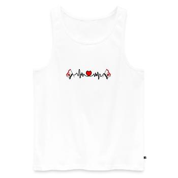 Heart rate cardio for Kuyavia Pomerania - Men's Premium Organic Tank Top - white - Front - Michal (187cm)