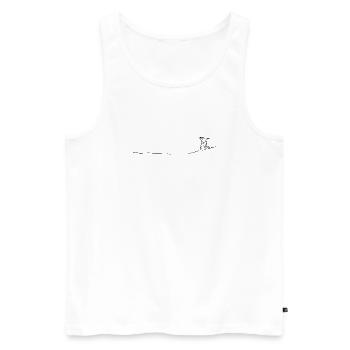 Snowbarderin - Männer Premium Bio Tank Top - Weiß - Vorne - Michal (187cm)
