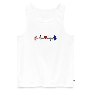 Cardio cardio Drapeau Géorgie drapeau Europe - Débardeur bio Premium Homme - blanc - Devant - Michal (187cm)
