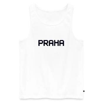 PRAHA Prague Prag - Männer Premium Bio Tank Top - Weiß - Vorne - AI Model Male 178 light (178cm)