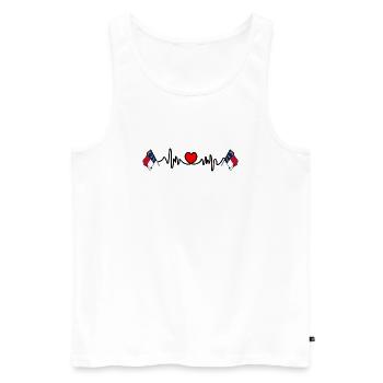 Heart rate cardio for North Carolina - Men's Premium Organic Tank Top - white - Front - Michal (187cm)