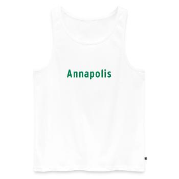 Annapolis - Männer Premium Bio Tank Top - Weiß - Vorne - AI Model Male 178 light (178cm)