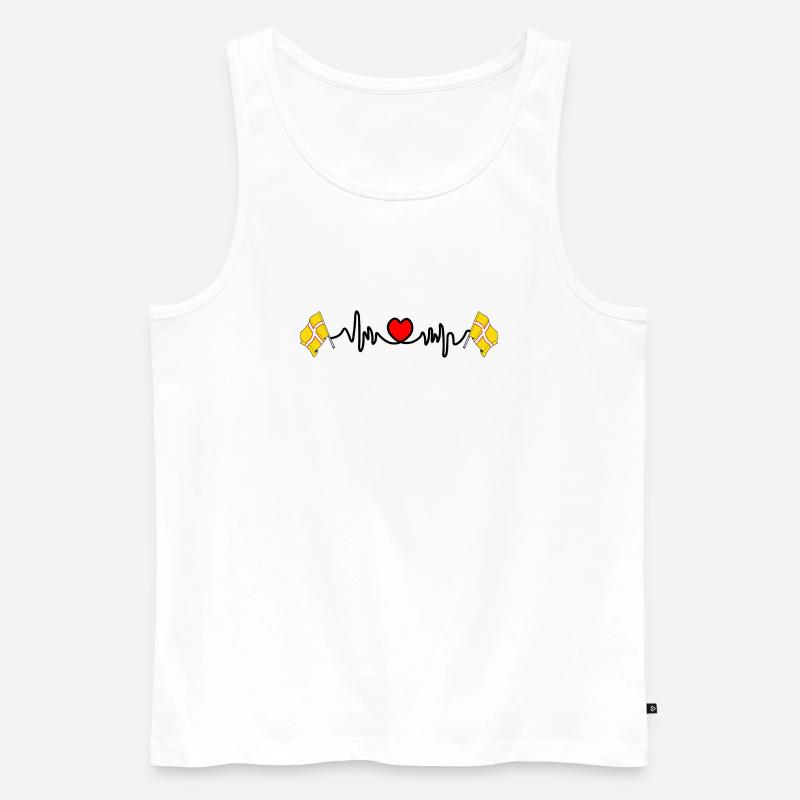 Dorset-Herzfrequenz - Männer Premium Bio Tank Top - Weiß