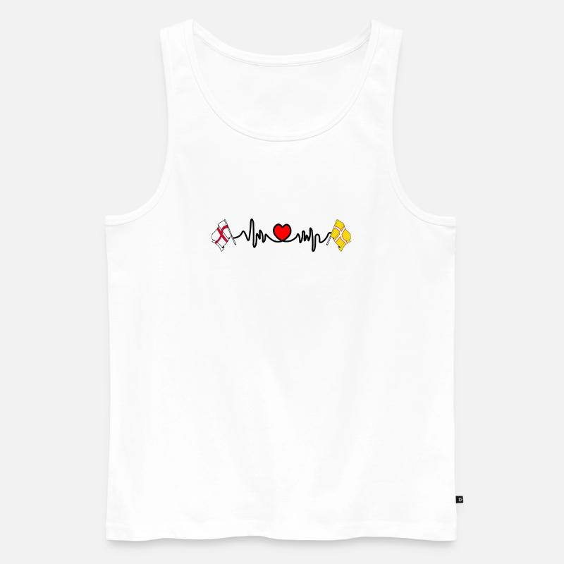 Dorset & England Herzfrequenz - Männer Premium Bio Tank Top - Weiß