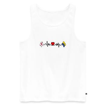 Durham & England-Flagge - Männer Premium Bio Tank Top - Weiß - Vorne - AI Model Male 178 light (178cm)
