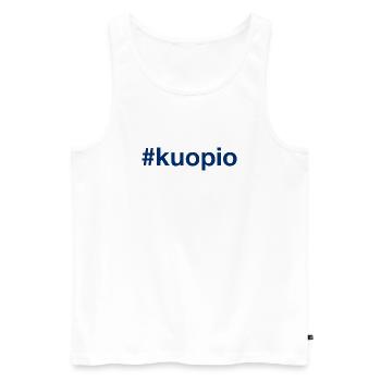 Kuopio Suomi Finlande Hashtag - Débardeur bio Premium Homme - blanc - Devant - Michal (187cm)