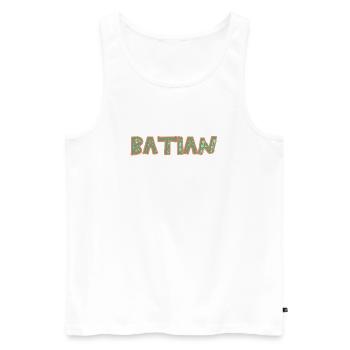 Batian as a trekking - Men's Premium Organic Tank Top - white - Front - AI Model Male 178 light (178cm)