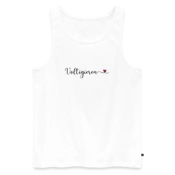 Voltigieren - Männer Premium Bio Tank Top - Weiß - Vorne - AI Model Male 178 light (178cm)