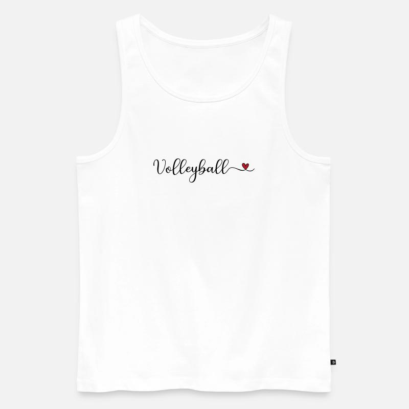 Volleyball - Männer Premium Bio Tank Top - Weiß
