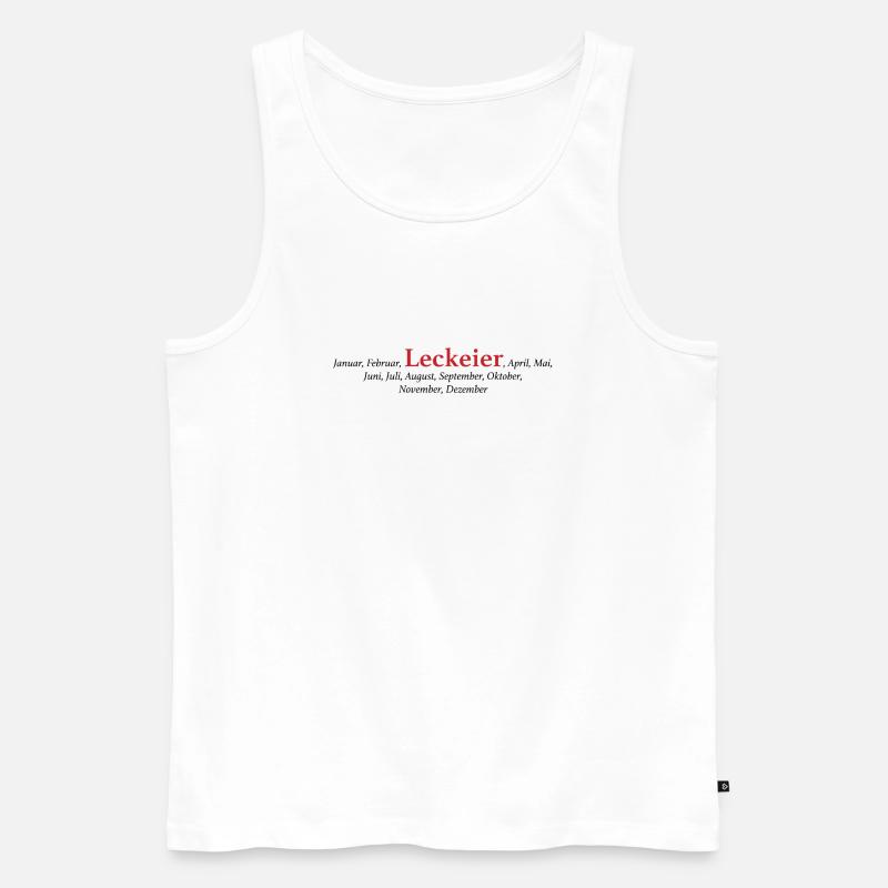 Leck Eier - Männer Premium Bio Tank Top - Weiß