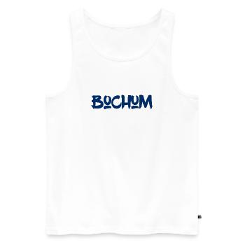 Bochum - Ruhrpott - Ruhr - Pott - Zeche - Kumpel - Männer Premium Bio Tank Top - Weiß - Vorne - Michal (187cm)
