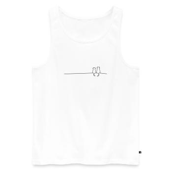 Katze Katzen Katzenpaar Paar Geschenkidee - Männer Premium Bio Tank Top - Weiß - Vorne - Michal (187cm)