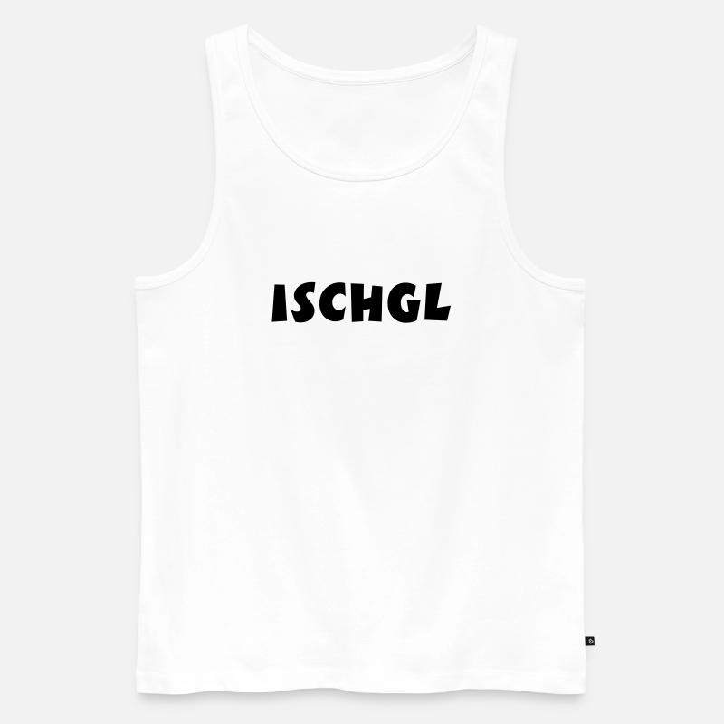 Ischgl - Männer Premium Bio Tank Top - Weiß