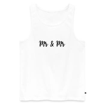 Mr & Mr - Débardeur bio Premium Homme - blanc - Devant - Michal (187cm)