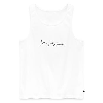 Aachen Skyline - Männer Premium Bio Tank Top - Weiß - Vorne - Michal (187cm)