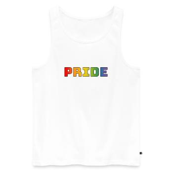 rainbow pride LGBT lgbtqi queer - Men's Premium Organic Tank Top - white - Front - AI Model Male 178 light (178cm)