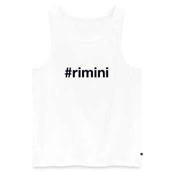RIMINI Hashtag - Men's Premium Organic Tank Top - white - Front - Michal (187cm)