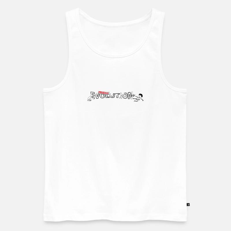 Football Evolution | Evolution Design - Men's Premium Organic Tank Top - white