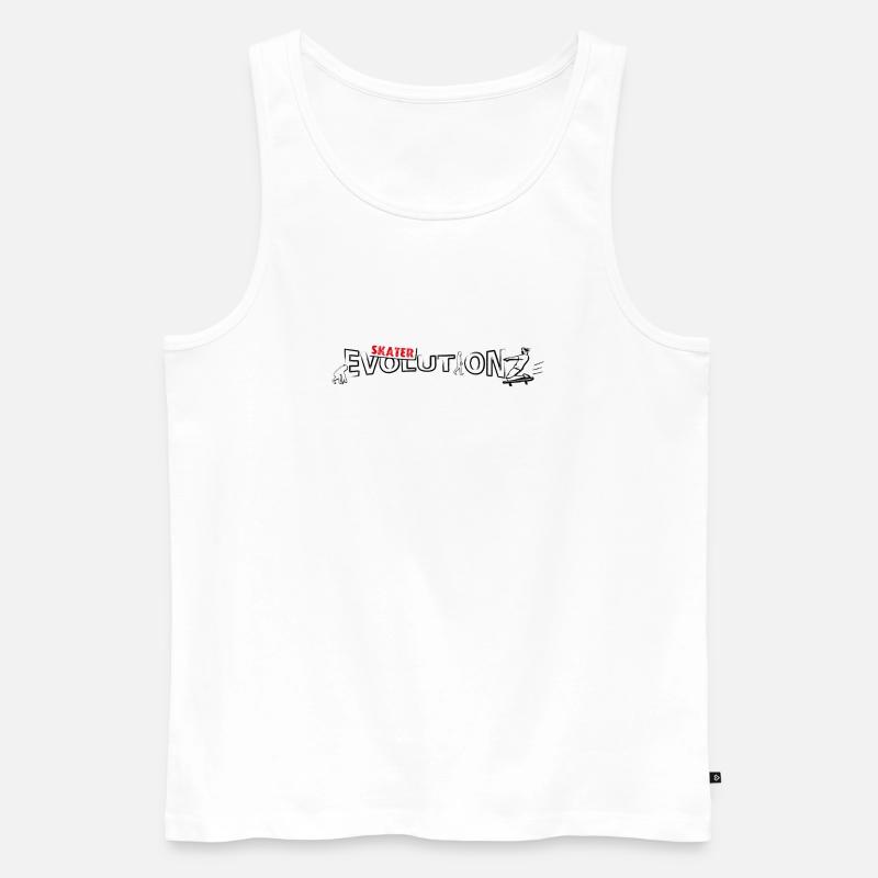 Skateboarder Design | Skate-Evolution - Männer Premium Bio Tank Top - Weiß