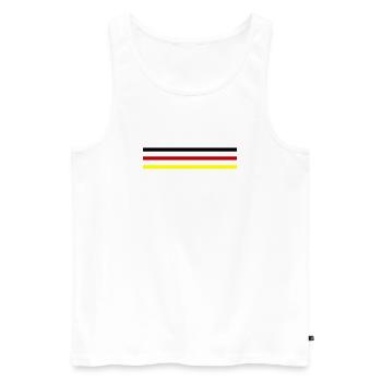 Deutschland Linie Fahne - Männer Premium Bio Tank Top - Weiß - Vorne - AI Model Male 178 light (178cm)