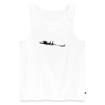 Segelflugzeug - Männer Premium Bio Tank Top - Weiß - Vorne - Michal (187cm)