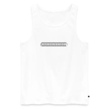 NACHWORT H - Männer Premium Bio Tank Top - Weiß - Vorne - Michal (187cm)