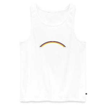 Germany Flag Line - Men's Premium Organic Tank Top - white - Front - AI Model Male 178 light (178cm)