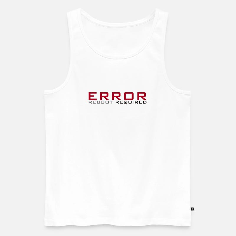 Fehler: Neustart erforderlich - Männer Premium Bio Tank Top - Weiß