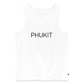 Phukit - Männer Premium Bio Tank Top - Weiß - Vorne - Michal (187cm)