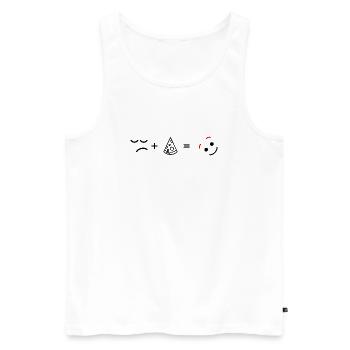 Awaiting design upload - Men's Premium Organic Tank Top - white - Front - Michal (187cm)