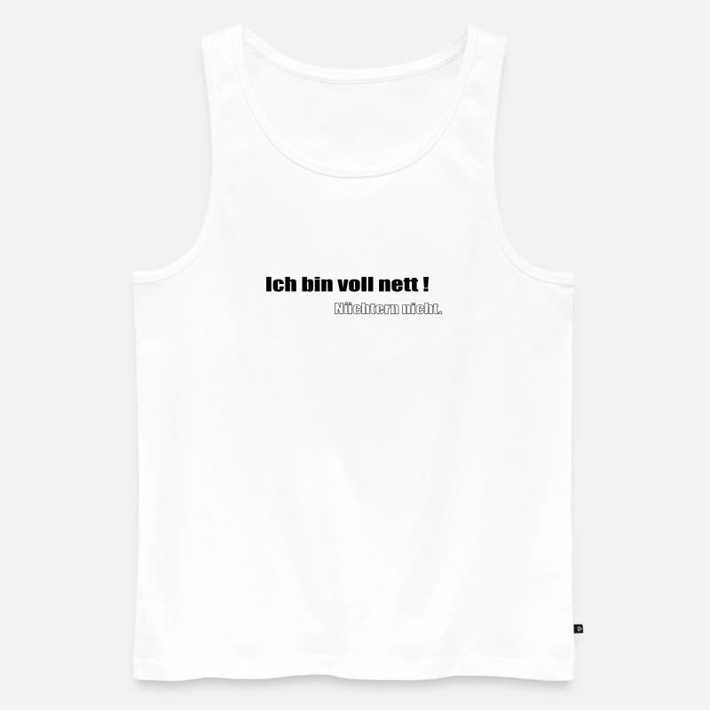 Voll nett - Männer Premium Bio Tank Top - Weiß