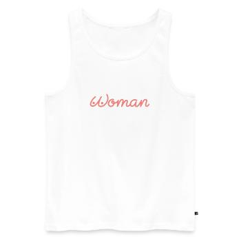 Frauentypografie Feministisches Body-Positivity-Design - Männer Premium Bio Tank Top - Weiß - Vorne - Michal (187cm)