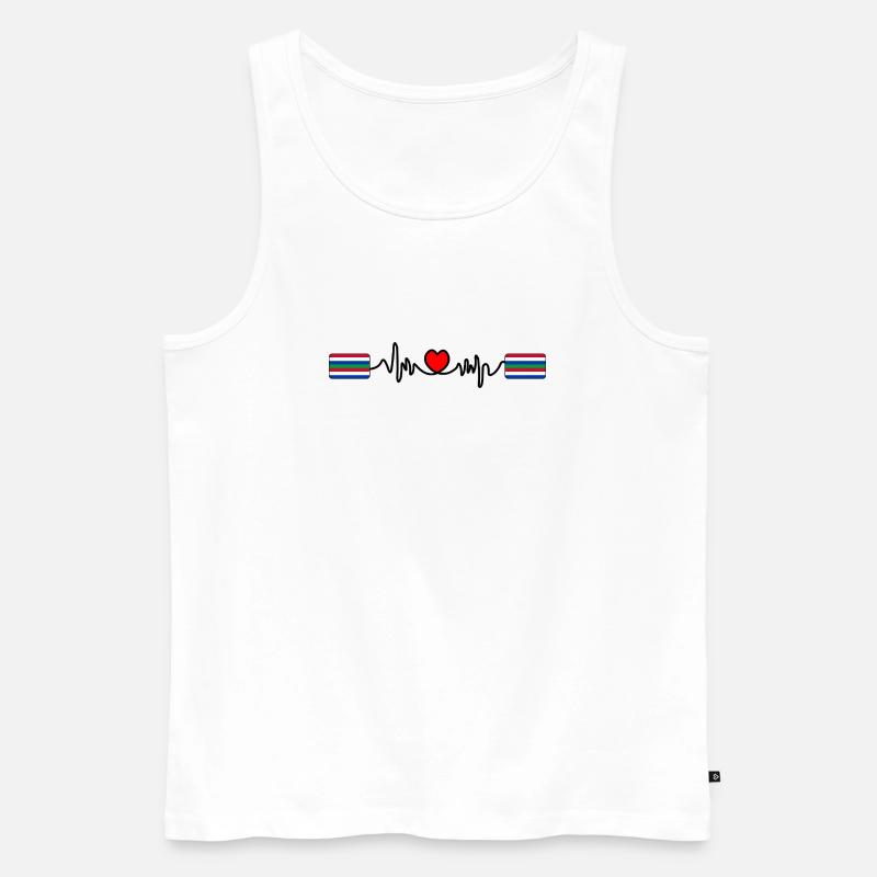 Schier Pulse Logo – Island Style - Männer Premium Bio Tank Top - Weiß