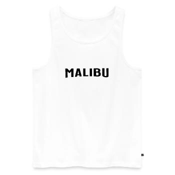 Malibu - Männer Premium Bio Tank Top - Weiß - Vorne - Michal (187cm)