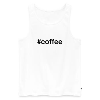 COFFEE Hashtag coffee Caffeine - Men's Premium Organic Tank Top - white - Front - Michal (187cm)