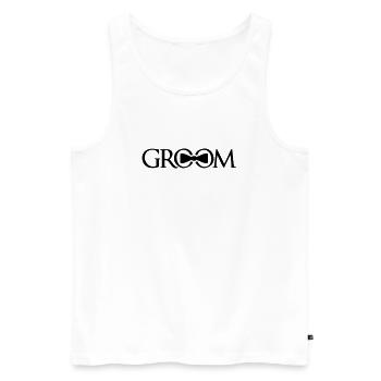 celebrate groom rings team bachelorette party - Men's Premium Organic Tank Top - white - Front - Michal (187cm)