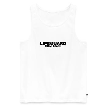 Rettungsschwimmer miami - Männer Premium Bio Tank Top - Weiß - Vorne - AI Model Male 178 light (178cm)