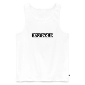 Hardcore - Männer Premium Bio Tank Top - Weiß - Vorne - Michal (187cm)