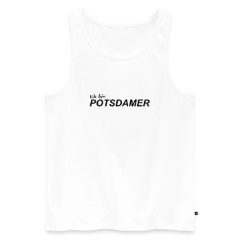 JE SUIS DE POTSDAM - Débardeur bio Premium Homme - blanc - Devant - AI Model Male 178 light (178cm)