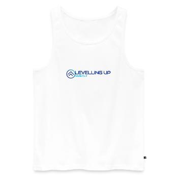 Leises Design auf dem neuesten Stand - Männer Premium Bio Tank Top - Weiß - Vorne - AI Model Male 178 light (178cm)