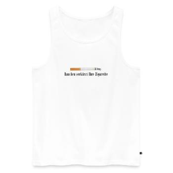 Cigarette Illustration Vintage - Men's Premium Organic Tank Top - white - Front - AI Model Male 178 light (178cm)