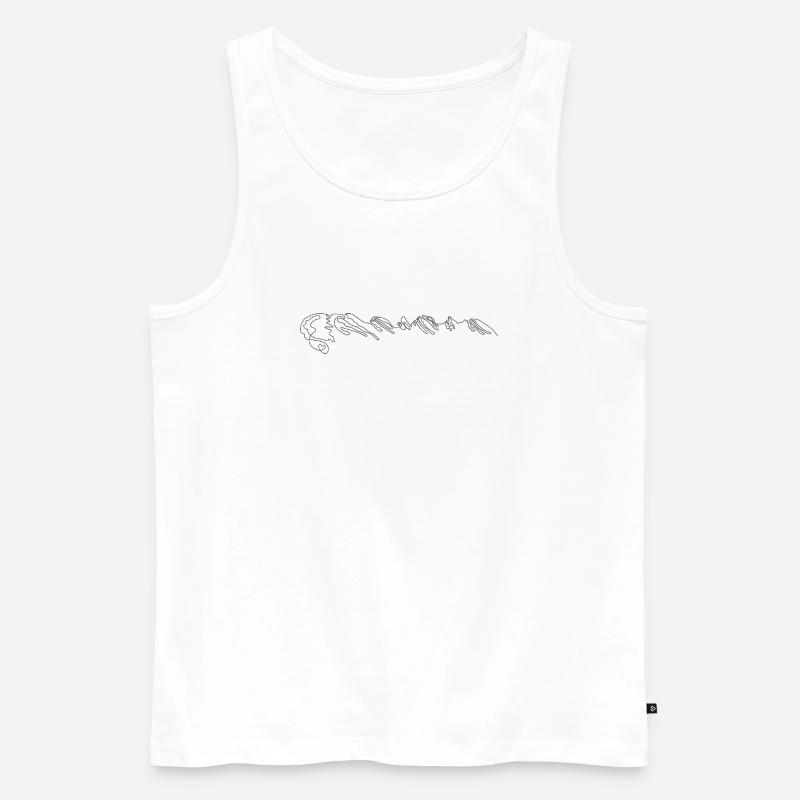 v75504-churfirsten3d-gross - Männer Premium Bio Tank Top - Weiß